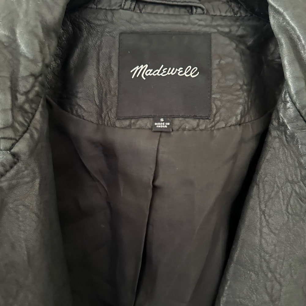 Washed leather Madewell leather jacket - Picture 4 of 4